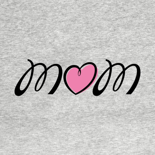 I Love Mom Heart by NPolandDesigns